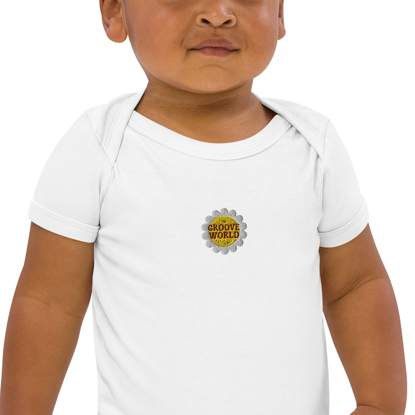 The Groove Worlds Organic cotton baby bodysuit